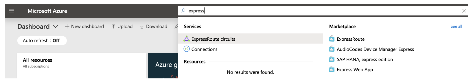 Azure console