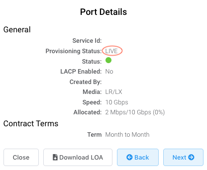 Port Status