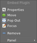 Right-click menu