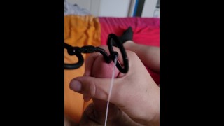 Double Plug uretral avec éjaculation !!