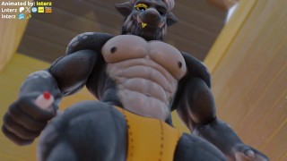 Beach Hut Muscle Growth Animation