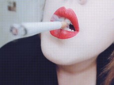 smoking dangle inhales gif