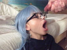 GLASSES CUMSHOT gif