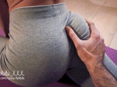 THANK YOU FOR 2017! Yoga Pants, Deepthroat, Hard Fuck and Huge Load on Body gif