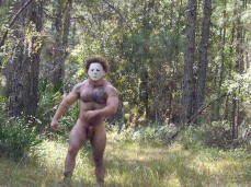 Michael Myers walking hardon outdoors 0238 3 gif