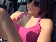 #ashly anderson #strip #car #pussy gif