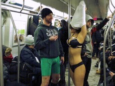 Stripping on the subway - Part 1 gif