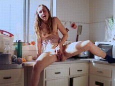 Kitchen table masturbation gif