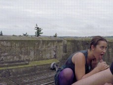 Dani daniels outside blowjob gif