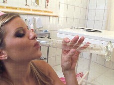 Monica Sweetheart cum drinking gif