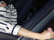 amateur car handjob gif