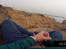 POV Beach Masturbation gif