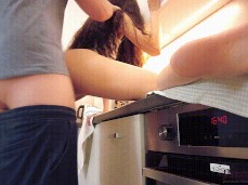 Kitchen sex leg up gif