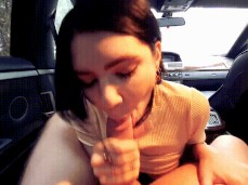 sexy blowjob in car gif