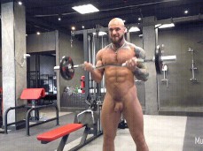 Hot Valdemar Santana naked workout 0033 2 1 biceps curl gif