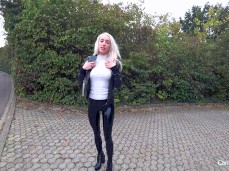 latex leggings outdoor 122 gif