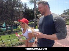 Nikki Delano Talking To Sam Shock About Her Baseball Skills gif