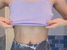 gorgeous petite  tiny titty drop in leggings gif