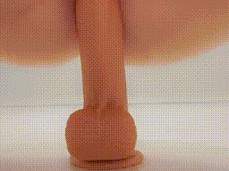 Dildo pussy rub shower gif