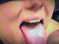 Cumshot in mouth POV gif