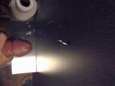 cumshot in the office stall gif