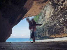 Wild beach fuck HelloElly gif