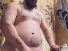 Mature beefy bearded tatted Pikehunter011 cums hard on his knees 0048-1 8 gif