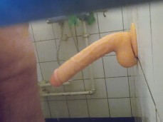 Bear takes 25 Cm extra thick dildo gif