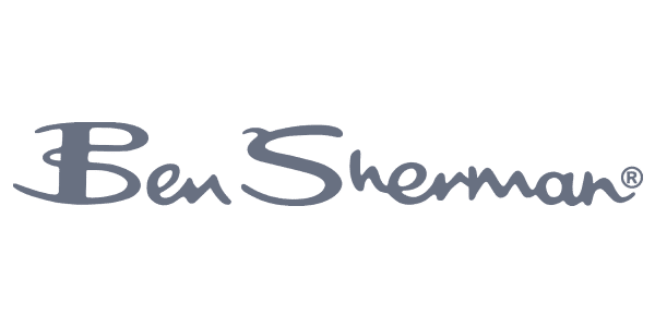 The image displays the logo of the brand "Ben Sherman" written in cursive blue font on a white background, showcasing its presence on a leading commerce platform.