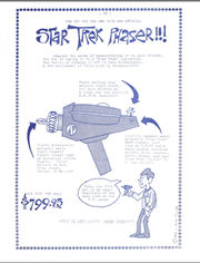 inside page from The Clipper Trade Ship #11 (1976), a parody of an ad, making fun of Star Trek fans who will buy anything having to do with the show