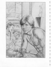 (1986) "Guardian" from A New Hope #1: -- "My vote for best illos goes to Jean Kluge's portrait of Luke on page 122. It has a warmth and depth that just jumps out of the page." [54]