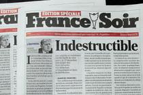 La une de la dernière édition papier du journal « France-Soir », le 14 décembre 2011.