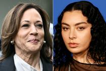 La vice-présidente américaine Kamala Harris, et la chanteuse britannique Charli XCX.