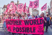 Des activistes écolos d’Extinction Rebellion à Windsor, le  1er septembre 2024.