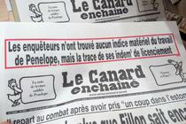 La une du « Canard enchaîné » lors des révélations sur l’affaire Penelope Fillon en février 2017. 