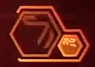 Binary Rifle zoom symbols. Small hexagon equals medium range zoom. Large hexagon equals long range zoom.