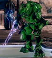 A Sangheili wearing the Outrider harness on Lockdown