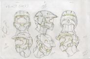 Concept sketches of John-117 for Origins.