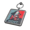 A weapon charm featuring a Sangheili wearing a Od'wagra-pattern combat harness in Halo Infinite.