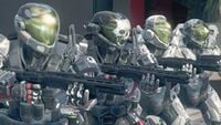 GEN1 EVA, Wrath, GEN2 EVA, and Hermes in Halo 5: Guardians.