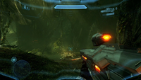 First-person view of the Lightrifle in Halo 4.