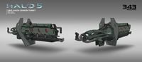 Concept art of the M70 Gauss cannon for Halo 5: Guardians.