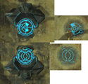 Symbols used to open doors on Halo Wars's multiplayer level Release.