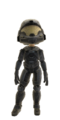 An Xbox 360 avatar with default Noble Six gear.