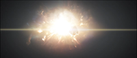 Infinity fleeing the flare emitted immediately after Requiem's collision with its star.