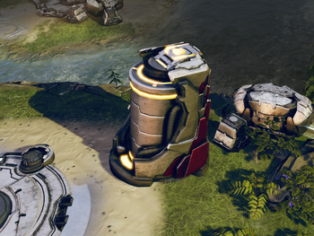 A Power Silo on Halo Wars 2 campaign level One Three Zero.