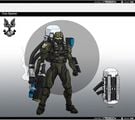 Unused concept of a Spartan using cryo as a weapon for Halo Wars 2.