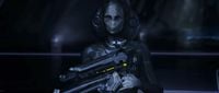 The Librarian with a binary rifle in the Halo 4 terminals.