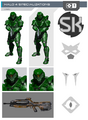 Specialization chart showing the Stalker armor along with variant.