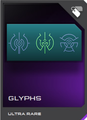 Unknown symbols on a REQ card called "Glyphs".